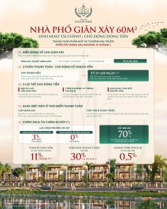 Chính sách nhà phố giãn xây 60 m² tại Vinhomes Saigon Park