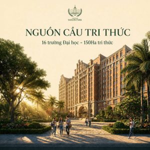 Phối cảnh khu đại học trong đô thị Vinhomes Saigon Park với 16 trường đại học trên 150 ha